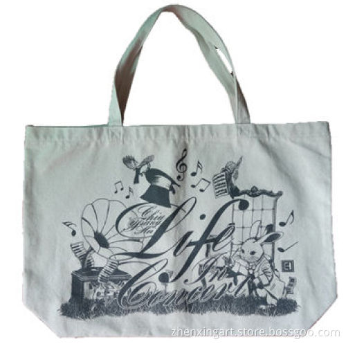 Canvas tote bag, eco-friendly material, washable and reusable